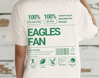 Adler Fan Typografie Tee | Philadelphia Fussball | Streetwear inspiriert Spieltag Shirt | Philly Tailgate Comfort Farben Modernes Design T-Shirt