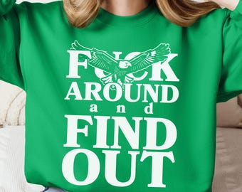 Philadelphia Crewneck | FAFO Sweater | Eagles Football Bird Gang Retro Philly Eagles Game Day Team Spirit Sweatshirt Cold Weather Cozy