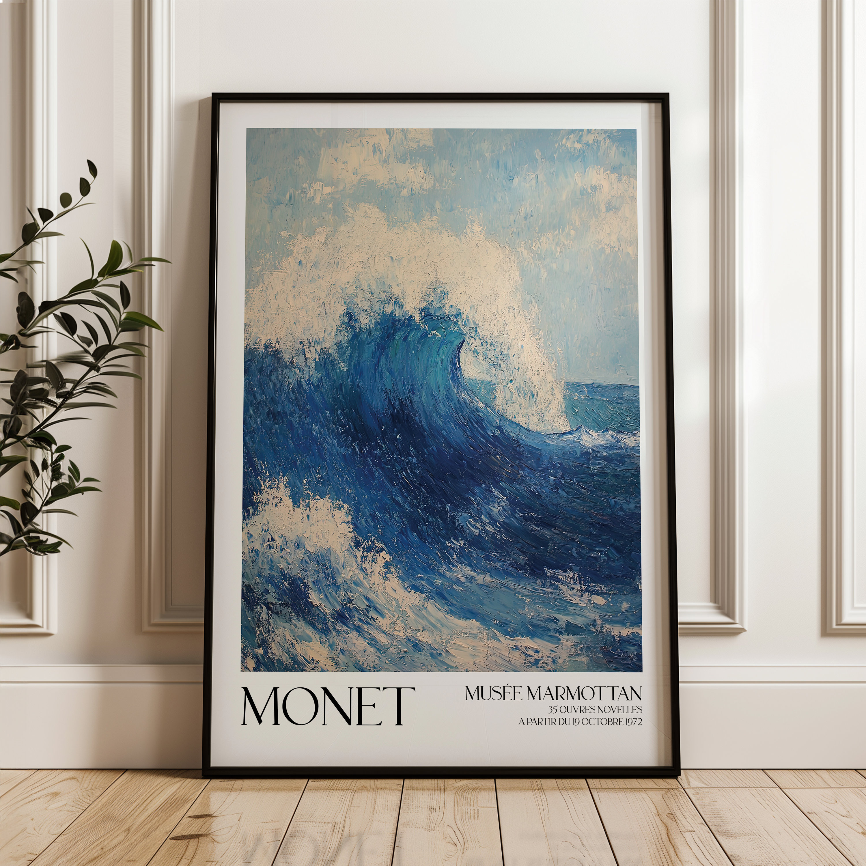 Claude Monet Wave Exhibition Poster, Vintage Art Print - Etsy