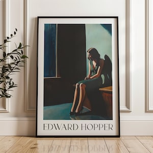 Edward Hopper Print, Mid Century Modern, Edward Hopper Poster, American Realism, Vintage Edward Hopper Poster, Edward Hopper Art