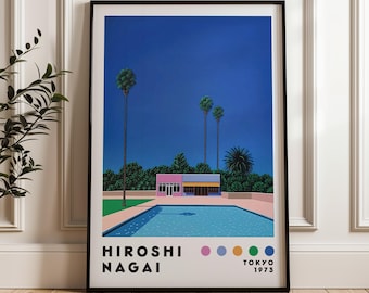 永井博アートプリント、室内装飾、日本のシティポップ、ヴェイパー