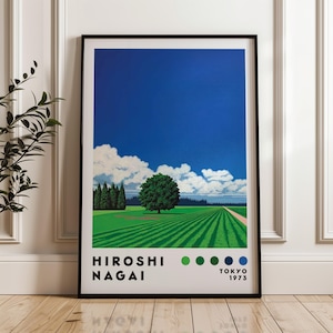 Hiroshi Nagai Art Poster, Minimalist Poster, Japanese City Pop, Home Decor, Japanese Art Print, Vaporwave Print, Modern Art Print
