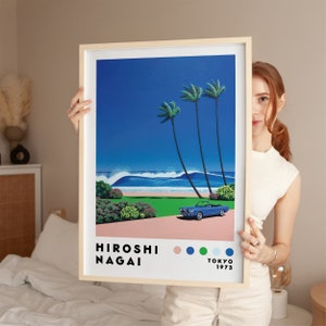 Hiroshi Nagai Art Print, Japanese Art Poster, Vaporwave Print, Home Decor, Japanese City Pop, Modern Art Print, Minimalist Poster
