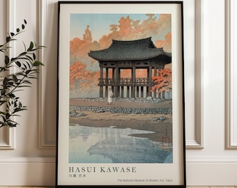 Hasui Kawase Art Print, Japanese Exhibition Poster, Wall Decor, Nature, High Quality Print Living Room Decor, Wall Art, Woodblock Print