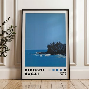Hiroshi Nagai Art Print, Japanese Art Poster, Vaporwave Print, Home Decor, Japanese City Pop, Modern Art Print, Minimalist Poster