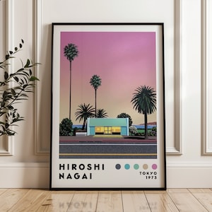 Hiroshi Nagai Art Print, Japanese Art Poster, Vaporwave Print, Home Decor, Japanese City Pop, Modern Art Print, Minimalist Poster