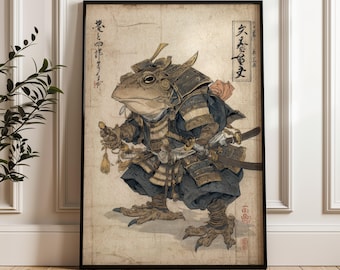 Ukiyo-e Print: Samurai Riding Giant Toad by Kuniyoshi (A3) - Etsy