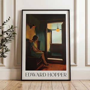 Edward Hopper Print, Mid Century Modern, American Painting, Edward Hopper Poster, Vintage Edward Hopper Poster, Edward Hopper Art