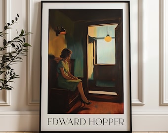 Edward Hopper Druck, Mid Century Modern, Amerikanische Malerei, Edward Hopper Poster, Vintage Edward Hopper Poster, Edward Hopper Kunst