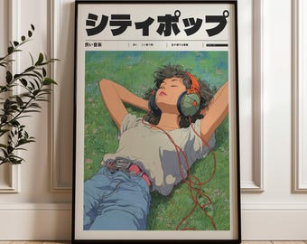 レトロアニメの壁飾り、インディールームの飾り、90年代のヴェイパー