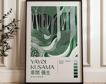 Yayoi Kusama Print, Modern Art Print, Yayoi Kusama Exhibition