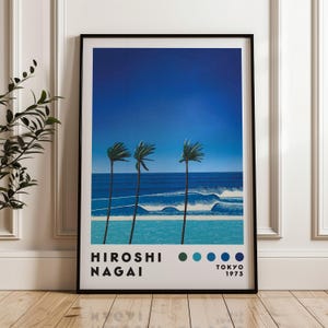 Hiroshi Nagai Art Poster, Home Decor, Minimalist Poster, Vaporwave Print, Japanese Art Print, Modern Art Print, Japanese City Pop
