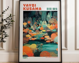 草間彌生ポスター - 草間彌生にインスパイアされた抽象的な日本の