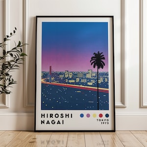 Hiroshi Nagai Art Print, Japanese Art Poster, Vaporwave Print, Home Decor, Japanese City Pop, Modern Art Print, Minimalist Poster