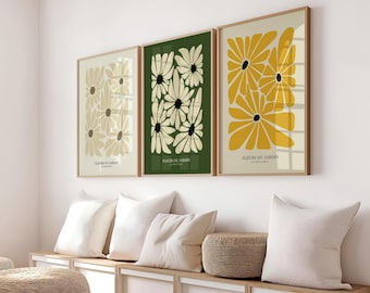 Set of 3 Prints, Poster Set, Gallery Wall Art Set, Henri Matisse Art Print Set, Floral 3 Poster Bundle, Modern Art Print Bundle