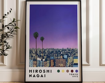 永井博アートプリント、ヴェイパーウェイヴプリント、ミニマリスト