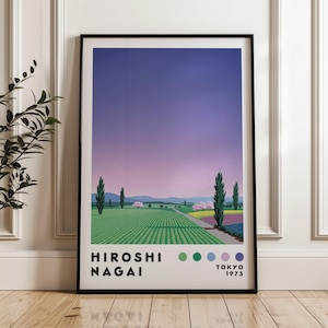 Hiroshi Nagai Art Print, Home Decor, Minimalist Poster, Japanese Art Poster, Japanese City Pop, Vaporwave Print, Modern Art Print