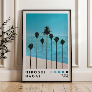 Hiroshi Nagai Art Poster, Vaporwave Print, Japanese Art Print, Japanese City Pop, Home Decor, Modern Art Print, Minimalist Poster