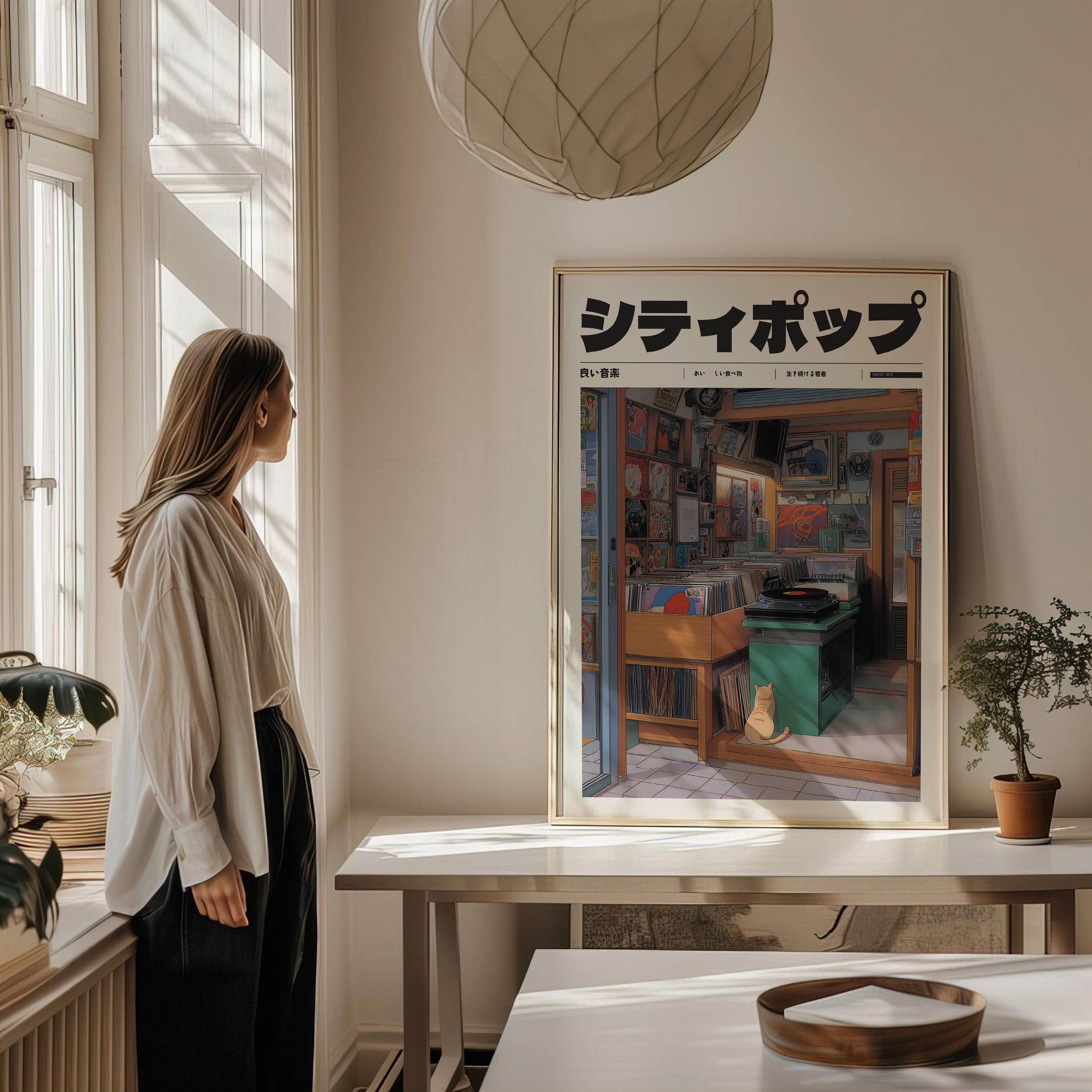 Indie Room Decor, Aesthetic 90s Vaporwave Print, Vintage Style Manifest Art, Retro Anime Wall Decor, Retro Japanese Y2K Poster