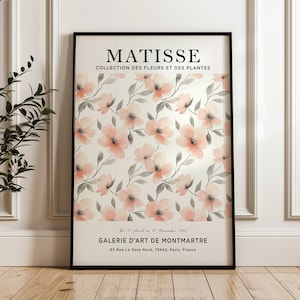 Henri Matisse Kunstdruck, Matisse Blumenposter, Blumenmarkt Poster, Matisse Druck, Pfirsichblume, Matisse Pflanze, botanisches Poster