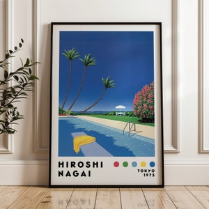 Hiroshi Nagai Art Print, Japanese Art Poster, Vaporwave Print, Home Decor, Japanese City Pop, Modern Art Print, Minimalist Poster
