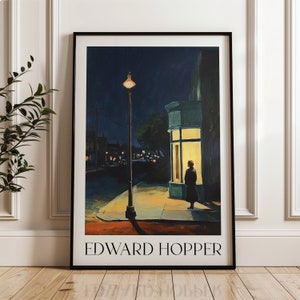Edward Hopper Print, Edward Hopper Poster, Mid Century Modern, Vintage Edward Hopper Poster, Edward Hopper Art, American Realism