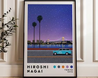 永井博アートプリント、ヴェイパーウェイヴプリント、ミニマリスト