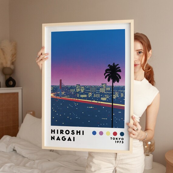 Hiroshi Nagai Art Print, Vaporwave Japanese City Pop Poster - Etsy
