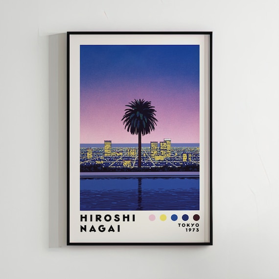 Hiroshi Nagai Art Print, Japanese Art Poster, Vaporwave Print