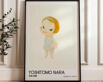 奈良美智にインスパイアされた眠る子供のポスター 夢のようなアニメ