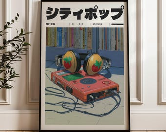 レトロアニメの壁飾り、インディールームの飾り、90年代のヴェイパー