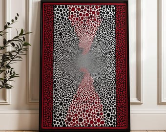 Abstract Dot Pattern, Modern Wall Art Print, Optical Illusion Poster