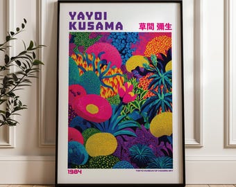 草間彌生ポスター - 草間彌生にインスパイアされた抽象的な日本の