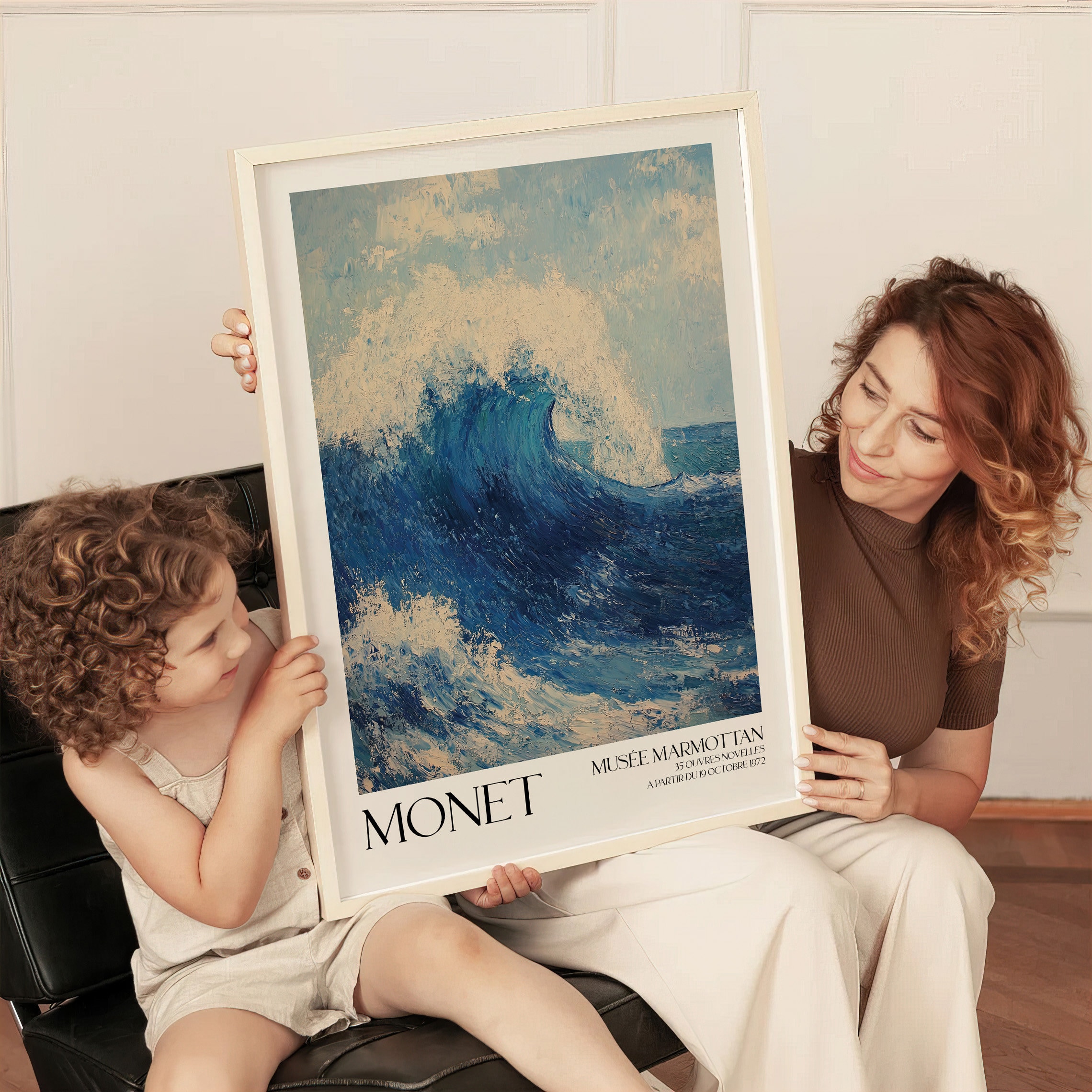 Claude Monet Wave Exhibition Poster, Vintage Art Print - Etsy