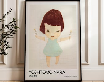 奈良美智にインスパイアされた眠る子供のポスター 夢のようなアニメ