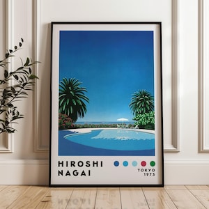 Hiroshi Nagai Art Poster, Modern Art Print, Vaporwave Print, Japanese Art Print, Home Decor, Minimalist Poster, Japanese City Pop