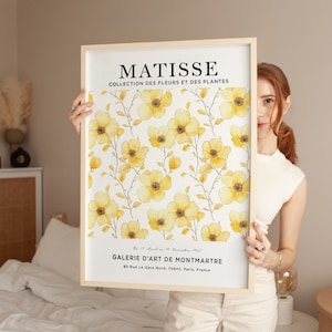 Henri Matisse Kunstdruck, Matisse Blumenposter, Blumenmarkt Poster, Matisse Druck, gelbe Blume, Matisse Pflanze, botanisches Poster