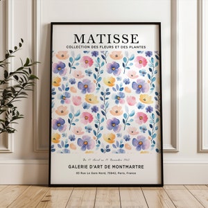 Henri Matisse Art Print, Matisse Blumenposter, Blumenmarkt Poster, Matisse Druck, Matisse Pflanze, Botanisches Poster, Pastellblume