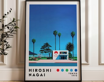 永井博アートプリント、室内装飾、日本のシティポップ、ヴェイパー
