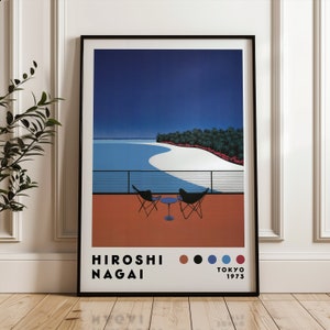 Hiroshi Nagai Art Print, Japanese Art Poster, Home Decor, Vaporwave Print, Japanese City Pop, Modern Art Print, Minimalist Poster