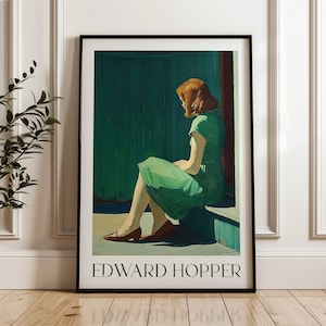 Edward Hopper Print, Edward Hopper Poster, Mid Century Modern, Edward Hopper Art, American Painting, Vintage Edward Hopper Poster