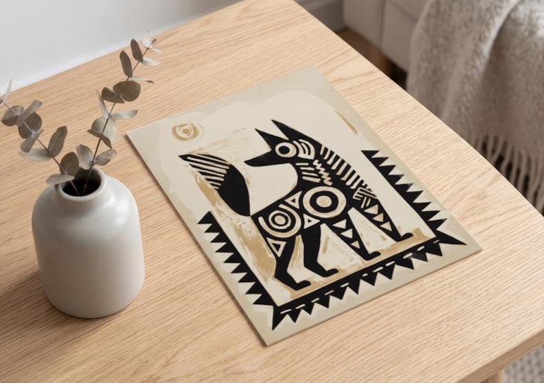 Traditional Mexican Dog Poster - Traditional Folk Art Print on Matte Paper image 17