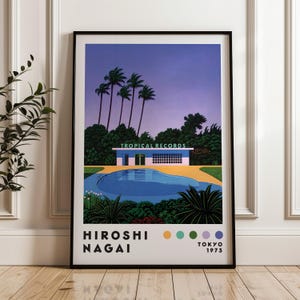 Hiroshi Nagai Art Poster, Home Decor, Modern Art Print, Japanese City Pop, Minimalist Poster, Vaporwave Print, Japanese Art Print