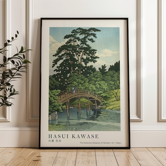 Hasui Kawase Art Print, Japanese Exhibition Poster, Wall Decor