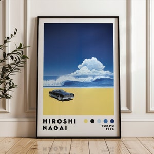 Hiroshi Nagai Art Print, Japanese Art Poster, Home Decor, Japanese City Pop, Modern Art Print, Minimalist Poster, Vaporwave Print