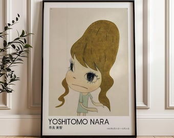 奈良美智作「眼帯の少女」デジタルポスターダウンロード - Etsy 日本