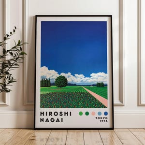 Hiroshi Nagai Art Poster, Minimalist Poster, Vaporwave Print, Modern Art Print, Japanese Art Print, Japanese City Pop, Home Decor
