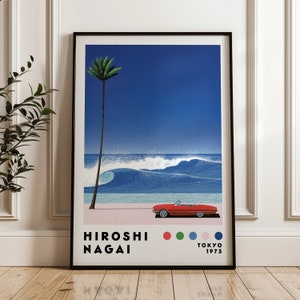 Hiroshi Nagai Art Print, Japanese Art Poster, Vaporwave Print, Home Decor, Japanese City Pop, Modern Art Print, Minimalist Poster