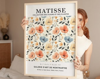 Henri Matisse Art Print, Matisse Flower Poster, Flower Market Poster, Matisse Print, Pastel Color Flower, Matisse Plant, Botanical Poster