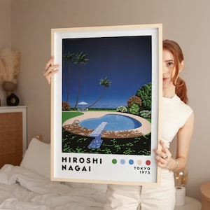 Hiroshi Nagai Art Print, Vaporwave Print, Japanese Art Poster, Home Decor, Japanese City Pop, Modern Art Print, Minimalist Poster